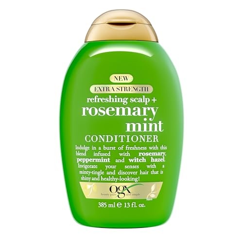OGX Extra Strength Refreshing Scalp  Rosemary Mint Conditioner  Nourishing Hair Conditioner Infused with Rosemary Mint for Shiny  Healthy-Looking Hai