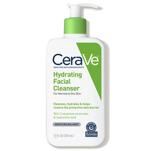 CeraVe Hydrating Face Wash with Hyaluronic Acid and Glycerin for Normal to Dry Skin - 12 Fl Oz