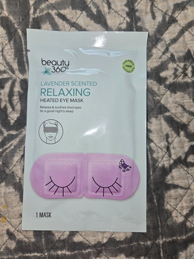 Beauty 360 Relaxing Heated Eye Mask Lavender Scented