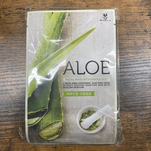 MIRACLE M24 ALOE FACIAL MASK with WHOLE ALOE 10 Pack