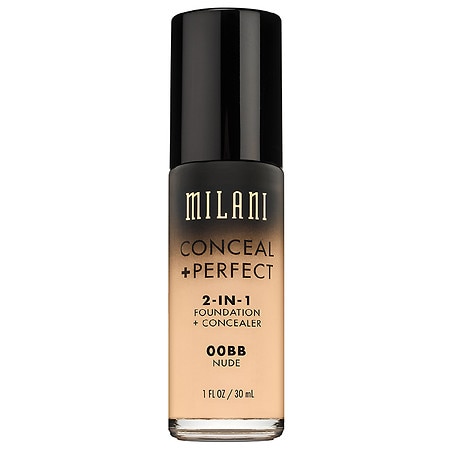 Milani Conceal + Perfect 2-in-1 Foundation + Concealer - 00BB Nude - 1 Fl Oz