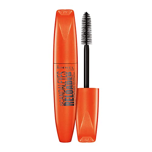 Rimmel London Scandaleyes Reloaded Mascara, Clean and Vegan Formula for Clump-proof Application and up to 24 Hours of Wear 12 ML BLACK