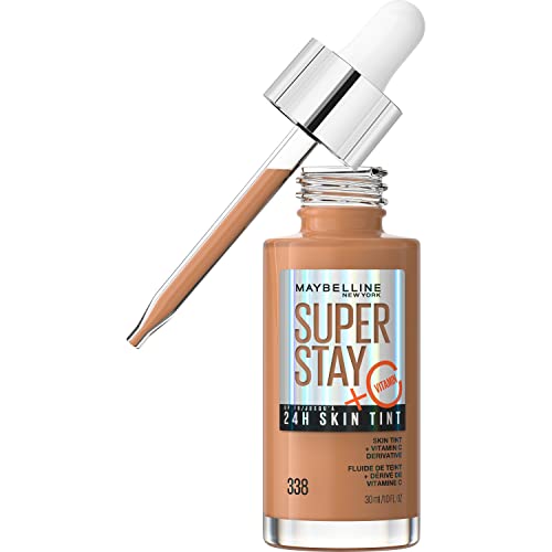 Maybelline Super Stay 24HR Skin Tint Foundation Serum with Vitamin C - 338 - 1 Fl Oz
