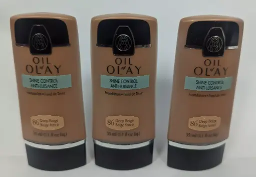 OIL of OLAY; deep beige86 shine controll