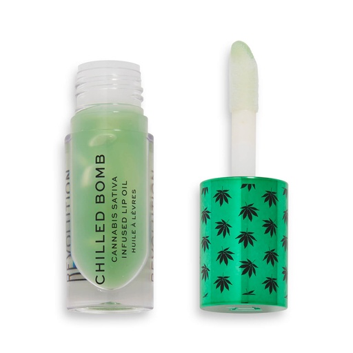 Makeup Revolution Good Vibes Chilled Bomb Lip Oil with Hemp Oil 4,6 Ml