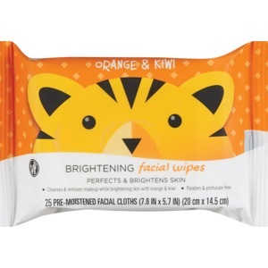 CVS Health Orange & Kiwi Brightening Facial Wipes, 25 Ct