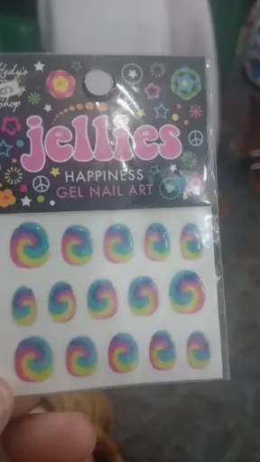 jellies happiness gell nail art