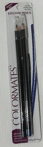 Colormates Eyeliner Pencil 62504 Steely Grey + Sky Blue 0.14oz