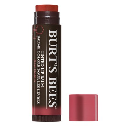 Burt's Bees 100% Natural Tinted Lip Balm Red Dahlia with Shea Butter & Botanical Waxes 1 Lip Balm